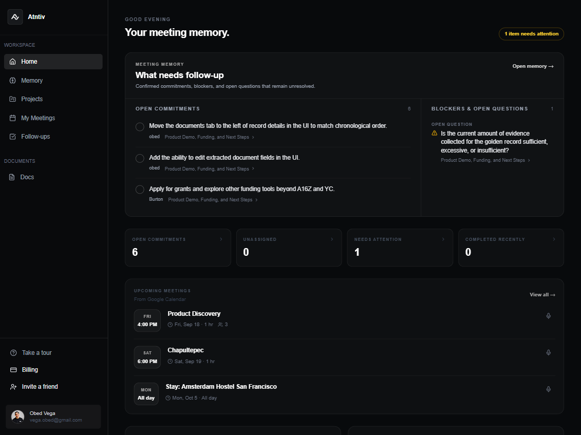 Current Atntiv dashboard